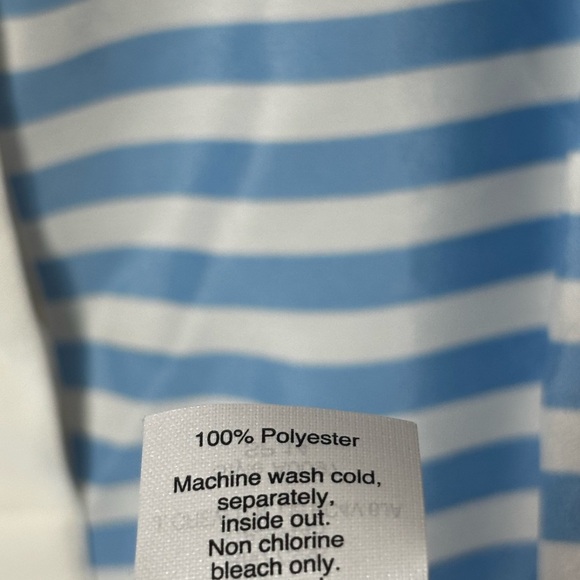 NWT J. Crew Semi sheer striped blue/white blouse size Med. Preppy - Picture 6 of 11